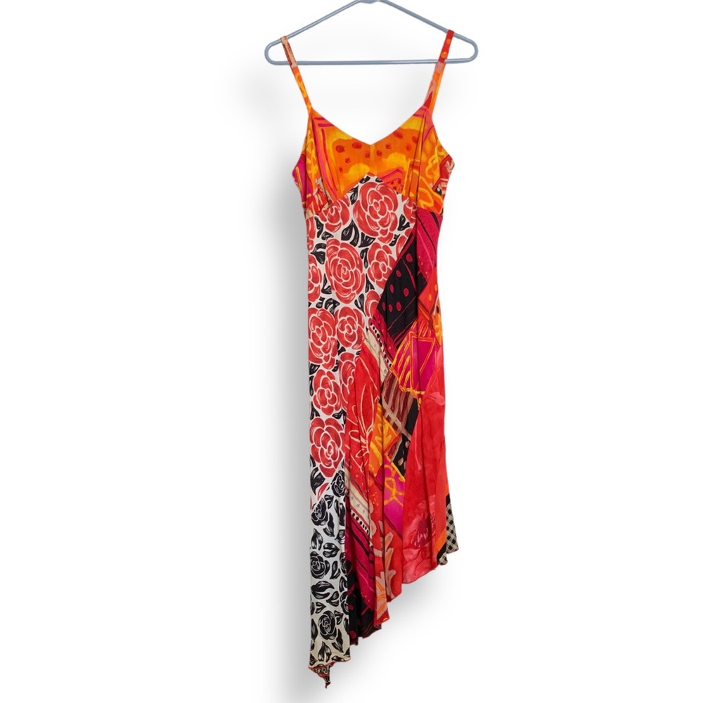 Jams World Hawaiian Dress Asymmetrical Vintage Patchwork Sundress